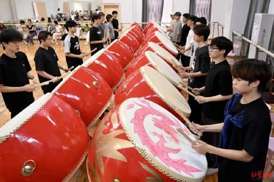 ▲成都世运会火炬传递仪式彩排
