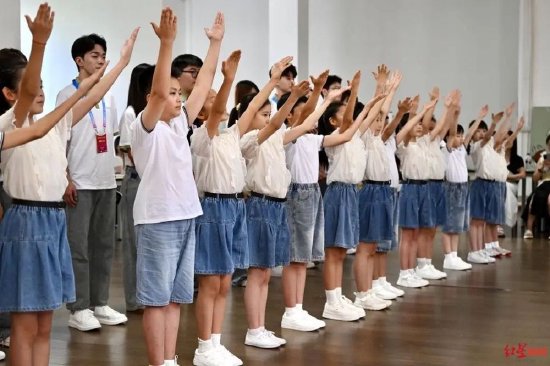 ▲成都世运会火炬传递仪式彩排