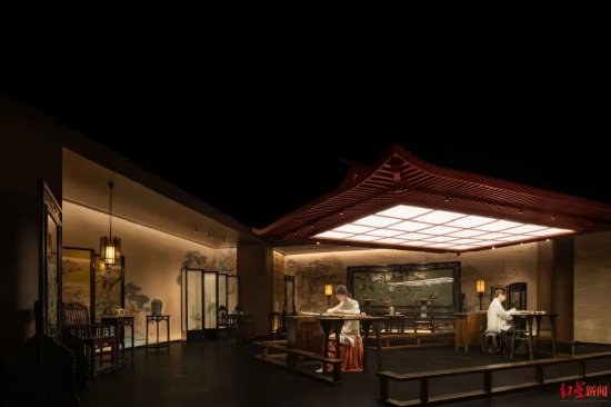 ▲成都蜀锦织绣博物馆