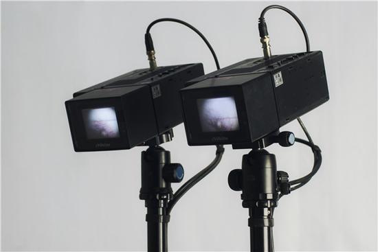 《世界乳头》，金亚楠，彩色监视器，三脚架，控制器，影像， 3’00”，180cm×120cm×70cm×2 ，2016
