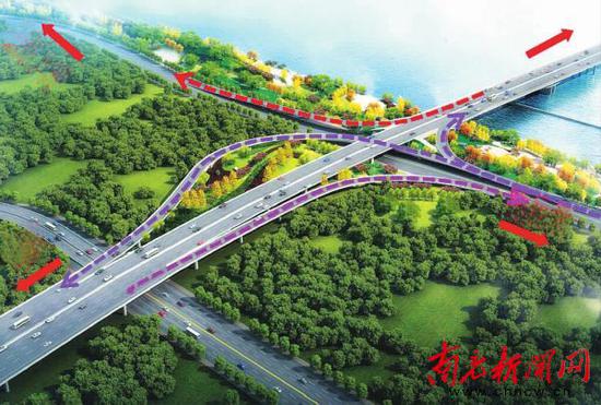 将军路嘉陵江大桥设计示意图
