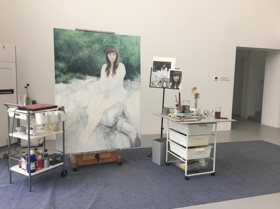 艺术家朱可染工作室一角