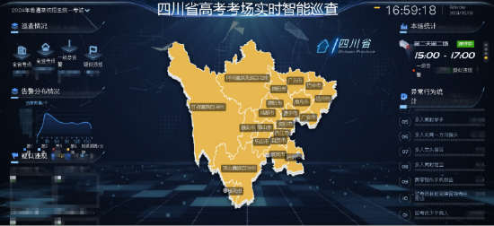  2024年高考考场实时智能巡查数据指挥大屏
