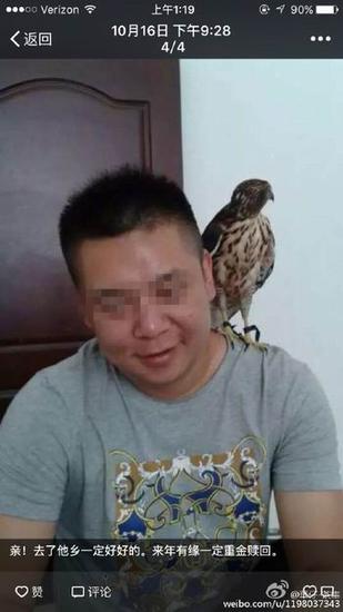 举报人@華仔-茶隼 发布的何某“贩卖鹰隼”相关证据