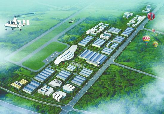 川南通用航空产业园规划鸟瞰示意图(资料图)