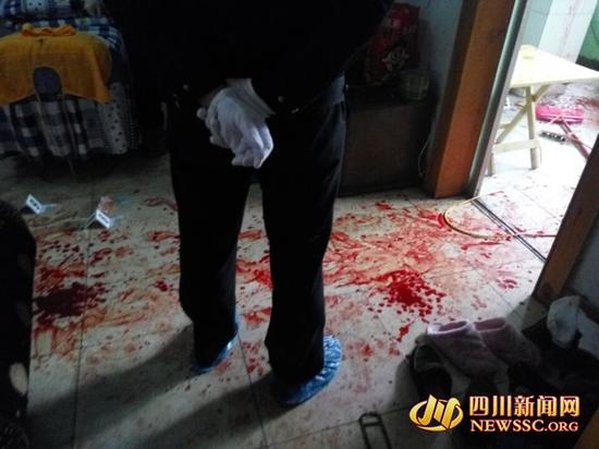 达州女子9楼坠下身亡 同屋男子割腕:现场血腥