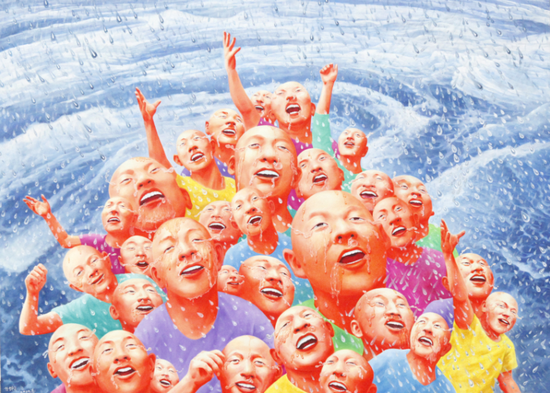 方力钧 2012.12 180x50cm