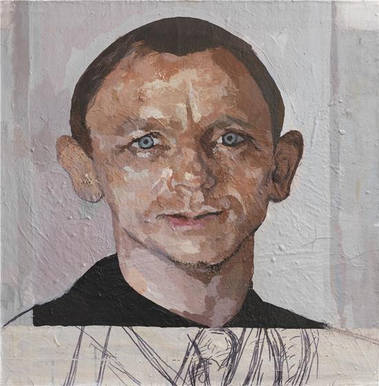 《英国先生》 郭文昊 70x70cm 布面丙烯 2015