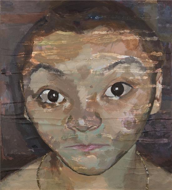 《小黄 》 郭文昊 纸面丙烯 120cmx109cm 2014