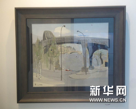 吴冠中《塞纳河桥》 布面油画 1989年 61x73cm