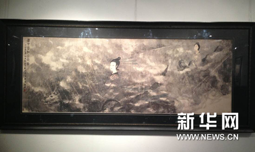 傅抱石《云中君和大司命》 设色纸本 1954 年作 114×315cm