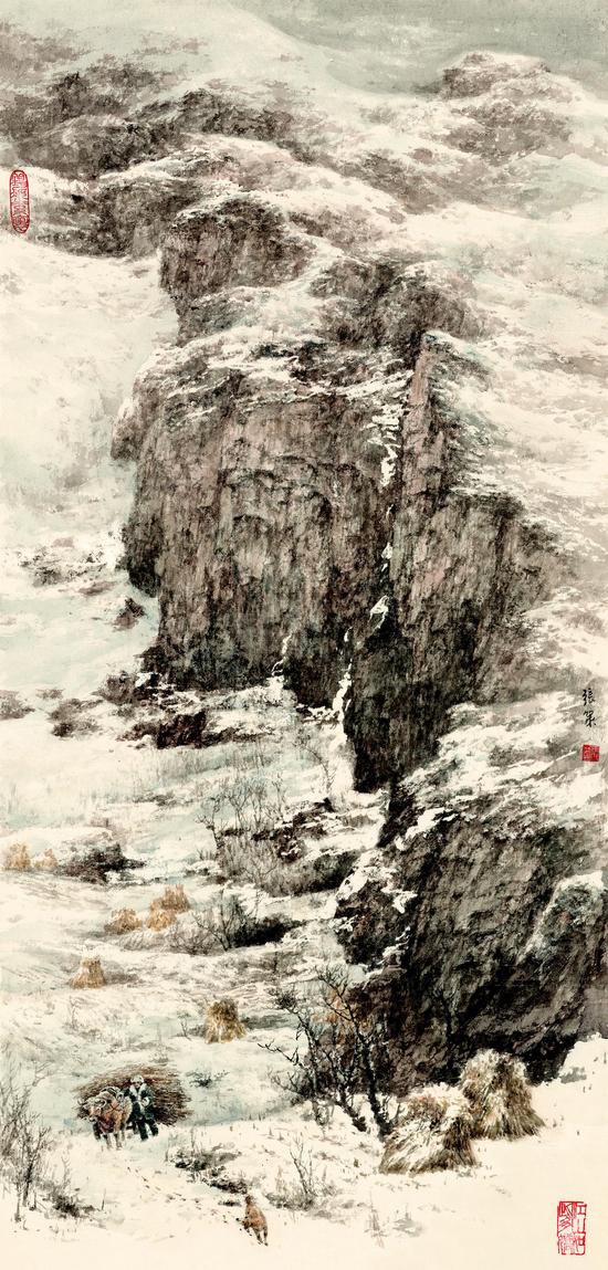张策《早春》60cm×120cm