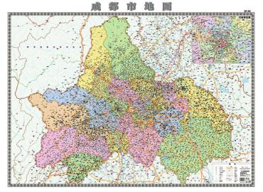 新版《成都市地图》将简阳市纳入成都区划图中。