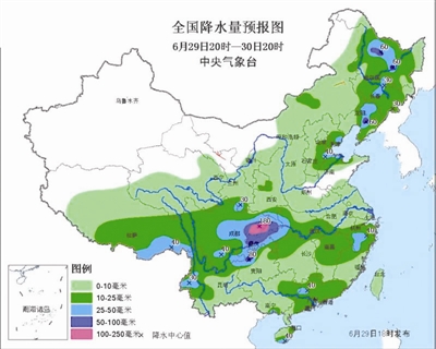 受西南涡影响,四川盆地东部将出现强降雨天气过程