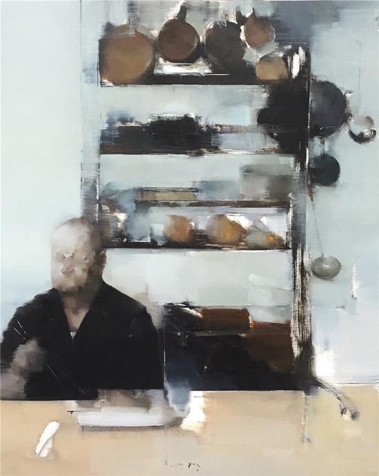 胡顺香 《刺猬的优雅NO.2》布面油画 100cm×80cm 2016年