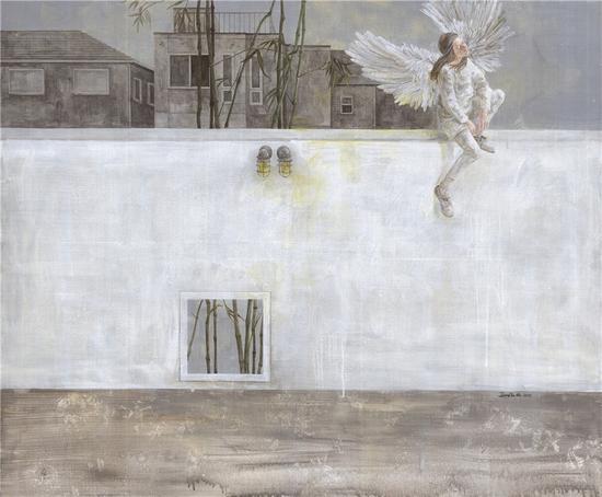 蒋雨 《晚来欲雪》 布面丙烯 100cm×120cm 2015年