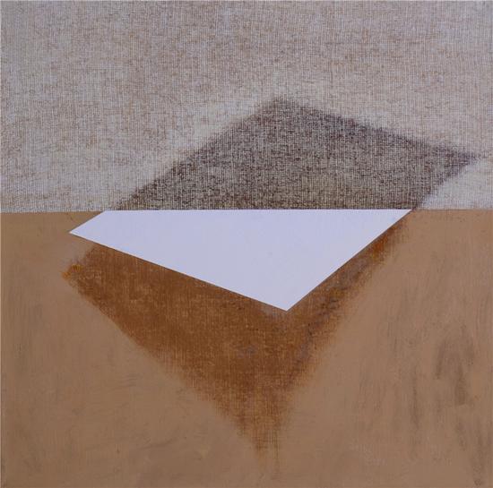 《透光系列-平面的逻辑2》 布面油画 丙烯 30x30cm 2014年