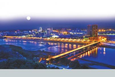 彭山城市夜景。