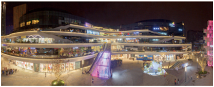 成都首座拥有LED户外楼梯的购物中心——龙湖金楠天街