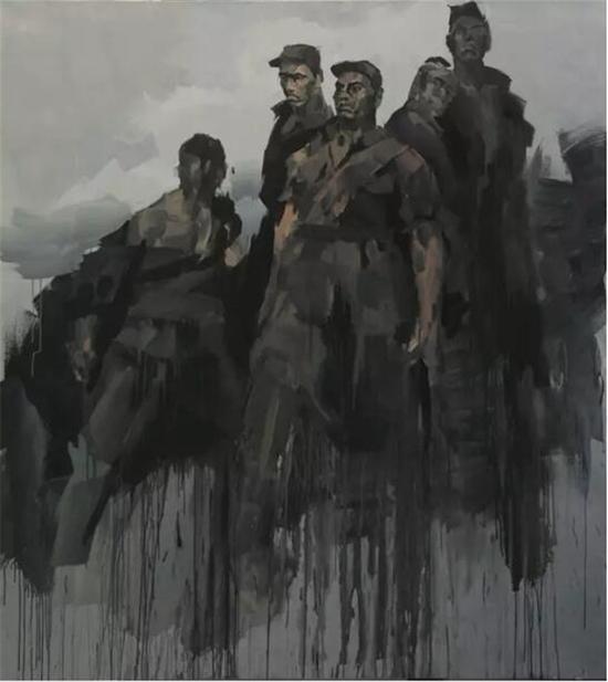 舒群,红色经典系列12号,布面丙烯,245×220cm,2012