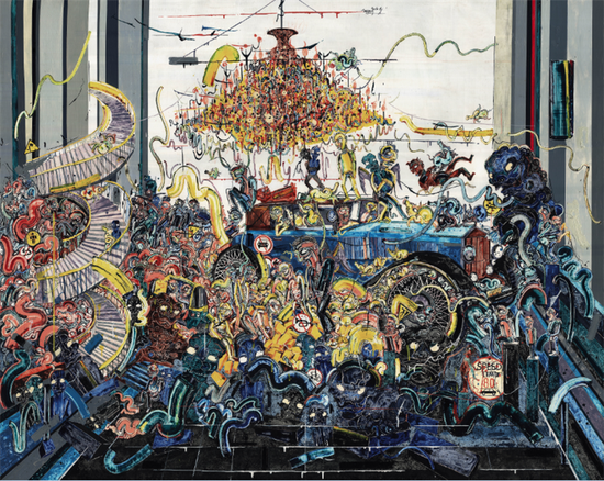 曾杨 《天使的吊灯》 尺寸：250x200cm 布面丙烯 2016