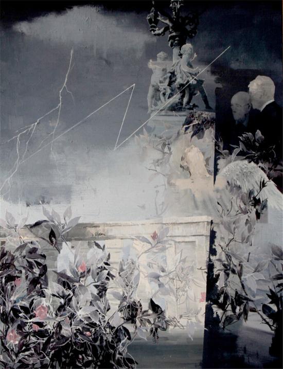 杨方伟,玫瑰园 130X100cm 布面油画 2016
