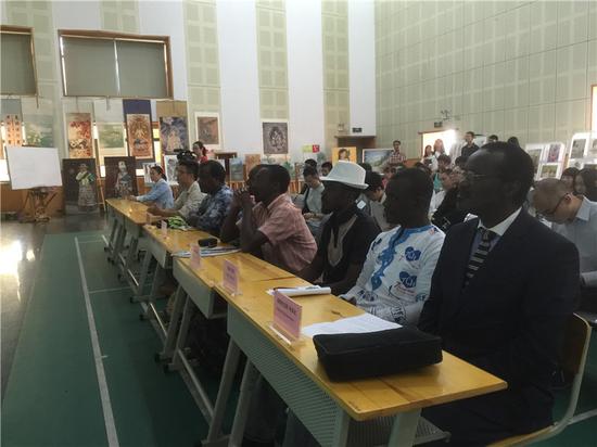 非洲画家来华客座创作项目开班仪式现场