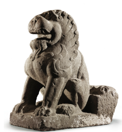 　　北魏大型灰色石狮（A LARGE GRAY STONE FIGURE OF A SEATED LIONNORTHERN WEI DYNASTY），图片版权：苏富比拍卖