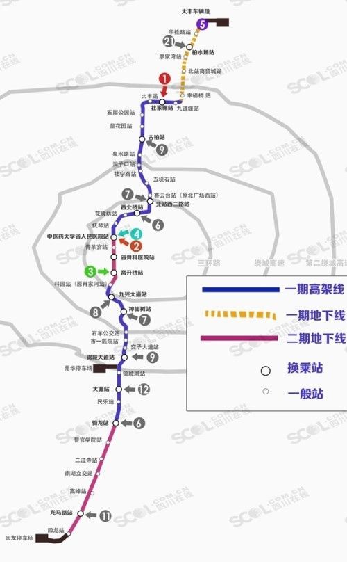 成都地铁5号线换车型 每小时多载3万人