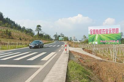 图为国道351线同步规划建设的芦山县现代农业示范园区(摄于11月7日)。