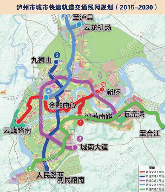 泸州5条城市轻轨线路敲定 看看过你家门口吗