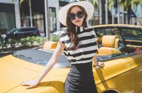 黄色敞篷劳斯莱斯度假风香车美女秀_成都汽车