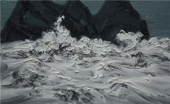 滔滔万顷动风色NO.1 ， 布面油画 ，35X45CM ，符曦 ，2016