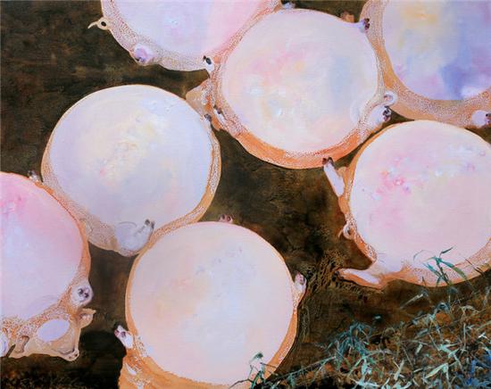 《猪汤》 蔡焕彬 布面油画 100x80cm 2016