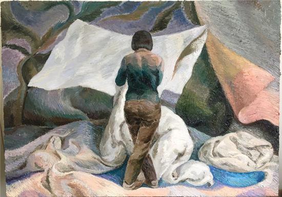 《正义战胜邪恶》 向庆华 布面油画 55x75cm 2016