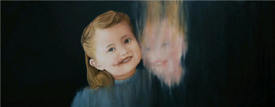 《消失的你和残缺的我》 孙珂 木板油画 40x100cm 2016