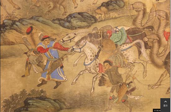 元朝人口_元代绘男供养人-莫高窟第332窟-甘肃敦煌壁画中具有民族特色的荷包