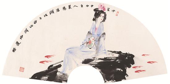 袁生中 《西子图》