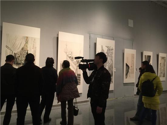 “悟道·清花韵”何进书画作品展现场