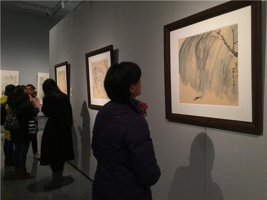 “悟道·清花韵”何进书画作品展现场