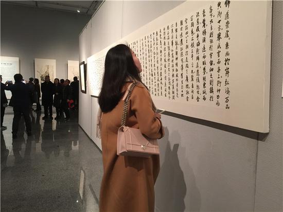“悟道·清花韵”何进书画作品展现场