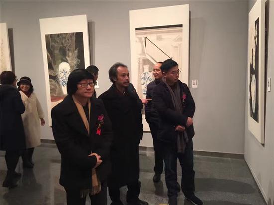 “悟道·清花韵”何进书画作品展现场