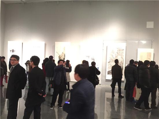 “悟道·清花韵”何进书画作品展现场