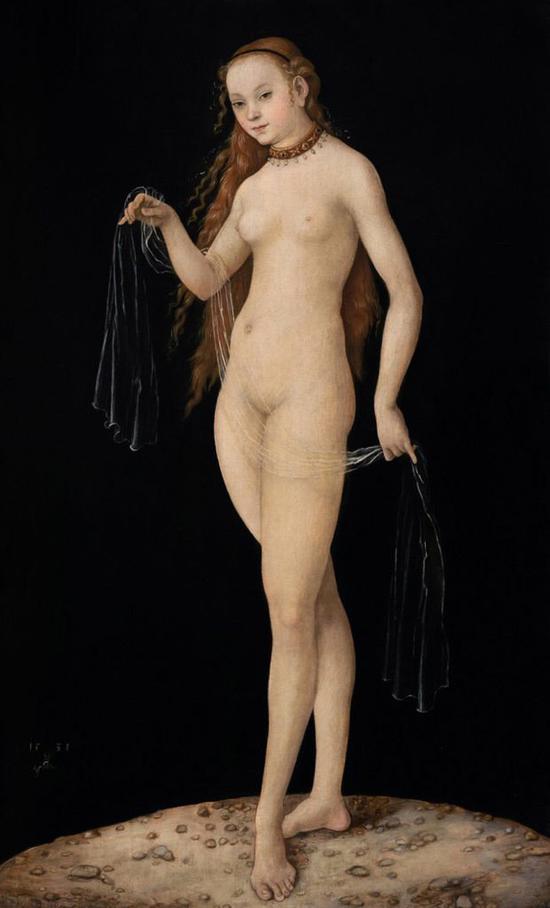 老卢卡斯·克拉纳赫，《维纳斯》（Venus ，1531）。图片：Courtesy of Wikimedia Commons。