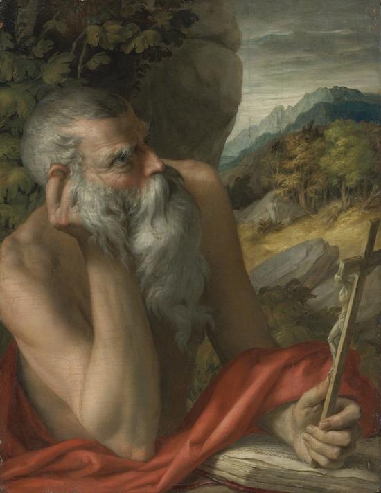 帕尔米贾尼诺，《圣杰洛米》（Saint Jerome）被认定为伪作。图片：Courtesy of Sotheby‘s。