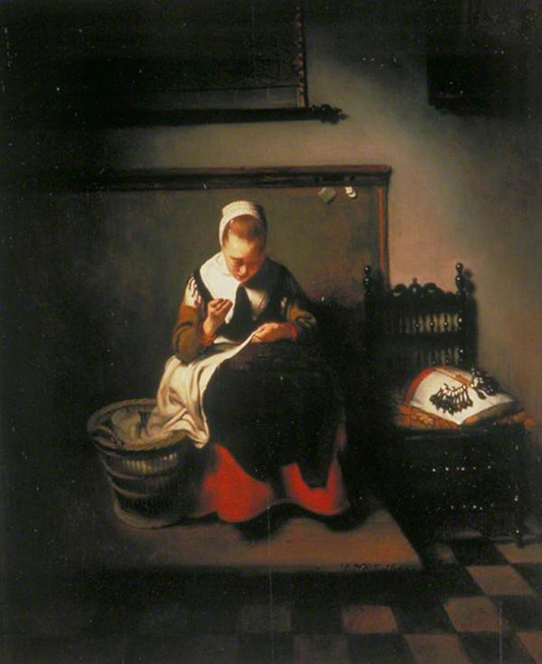 尼古拉斯·美斯,缝纫女子,1655