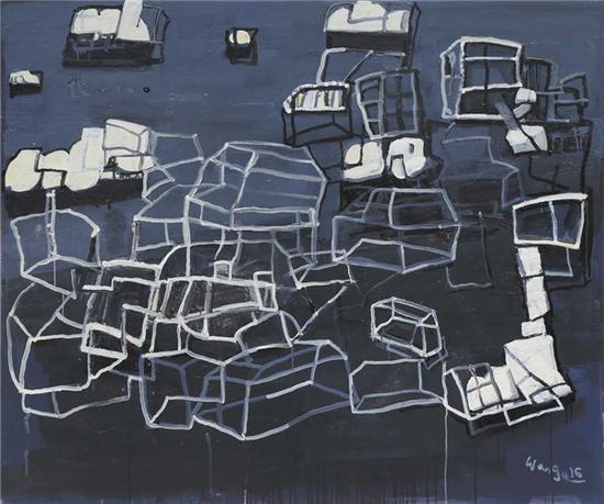 王川，宋庄之六，布面丙烯，162×194 cm，2016