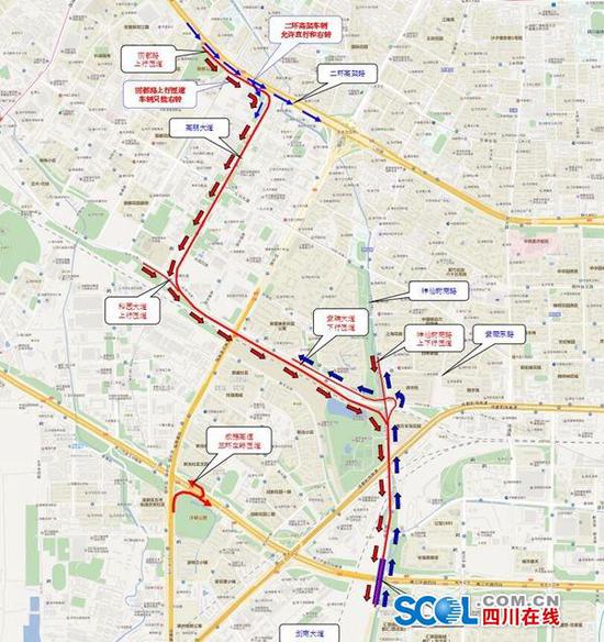 圖一是 神仙樹立交群交通組織示意圖