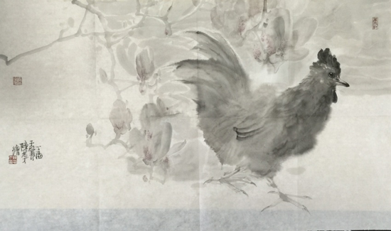 70x42cm 陈志才《玉兰花开》