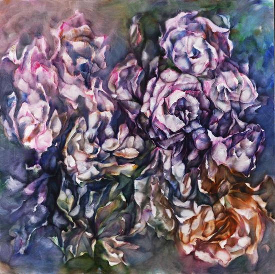 《海伦的花园》 100X100cm 布面油画 2016